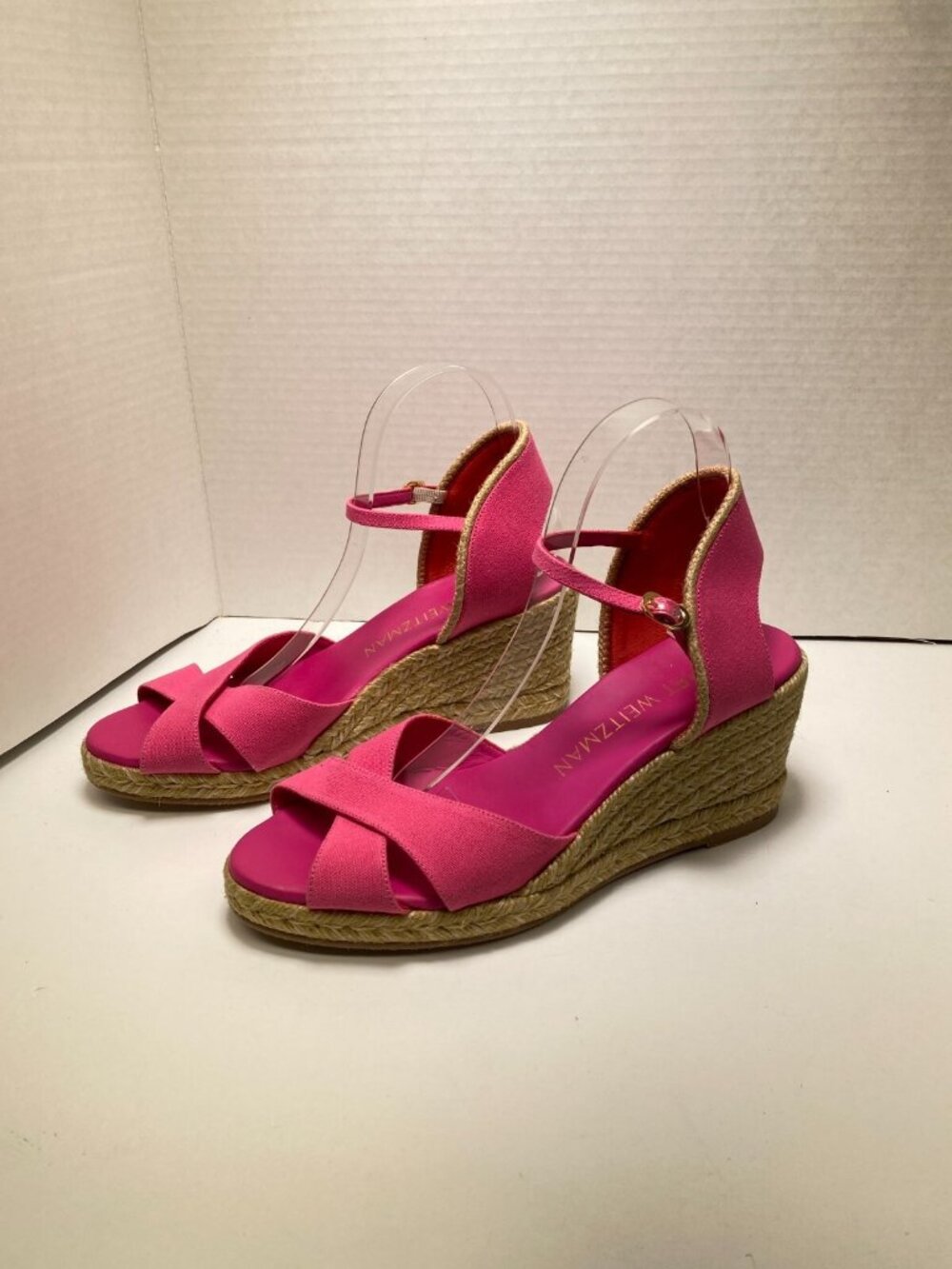 Stuart Weitzman Women's Fuchsia Mirela II Espadrille Wedge Sz 10B - Picture 8 of 9